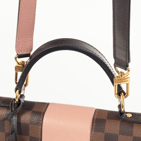 Louis Vuitton Bond Street BB Damier Ebene Canvas & Magnolia Leather Handbag - Picture 8 of 15